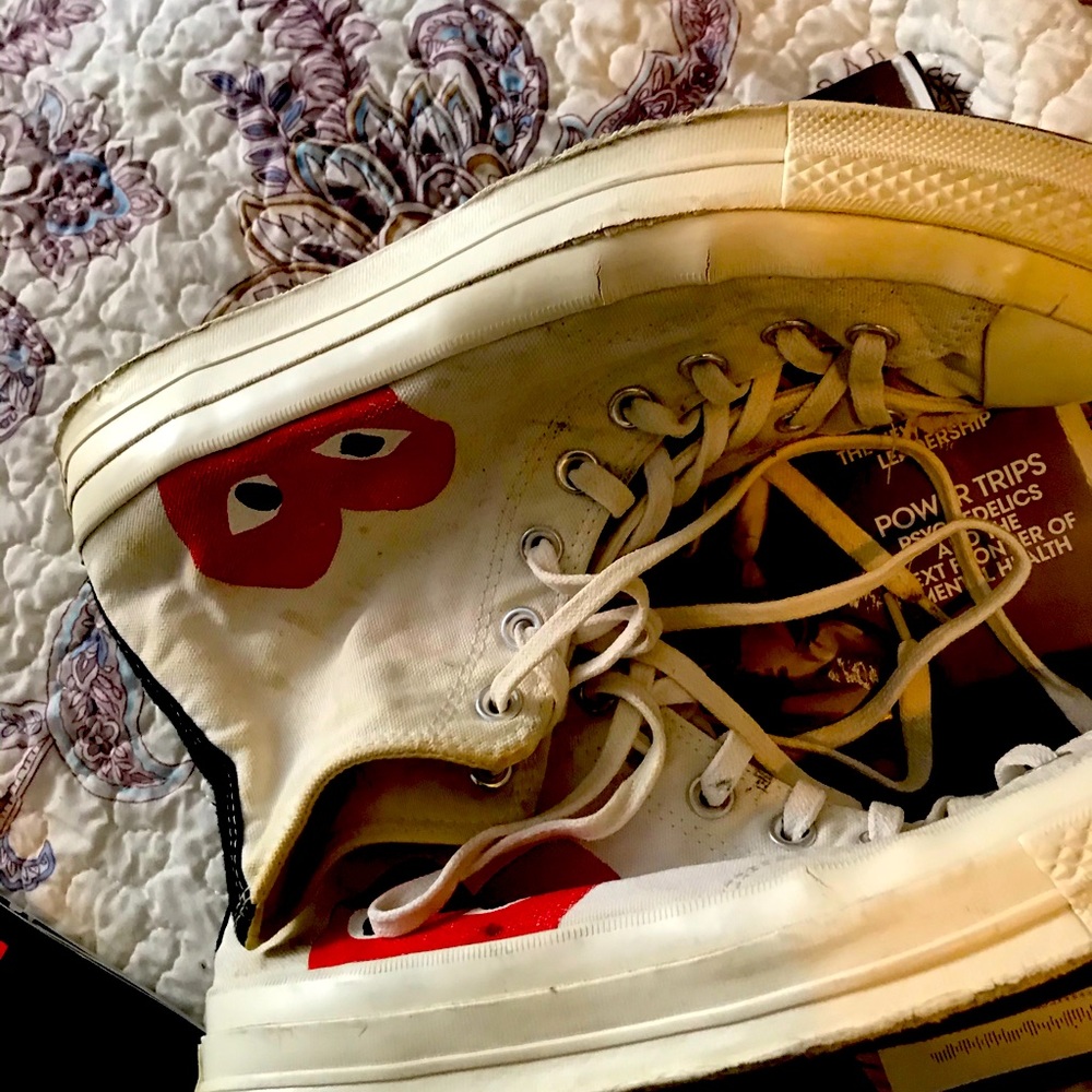 Size 10 Comme does Garçon x Converse Collab